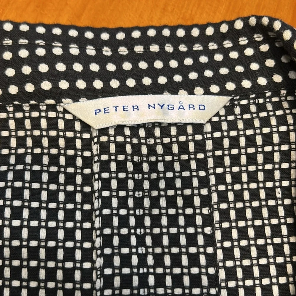 Peter Nygard Black White Polka Dot Jacket - Picture 6 of 12
